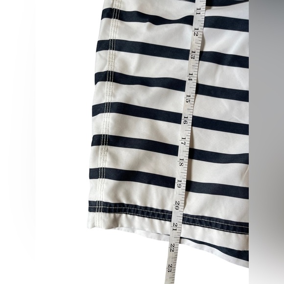 GAP Men’s Yellow Navy Blue Striped Swim Trunks Drawstring Mesh Lined Shorts Lrg - Picture 8 of 13